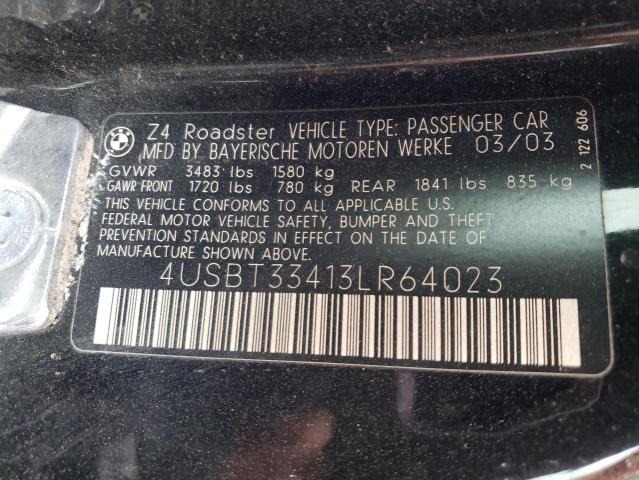 Photo 10 from auction – 2003 BMW Z4 2.5 with VIN 4USBT33413LR64023