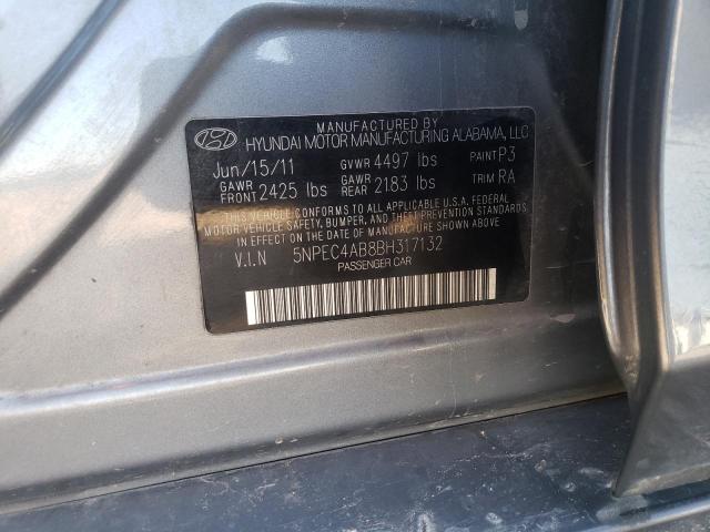 Photo 10 from auction – 2011 HYUNDAI SONATA SE with VIN 5NPEC4AB8BH317132