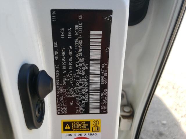 Photo 10 from auction – 2015 TOYOTA HIGHLANDER with VIN 5TDZKRFH3FS057222