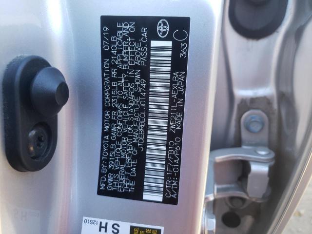 Photo 10 from auction – 2020 TOYOTA COROLLA LE with VIN JTDEBRBE0LJ014749