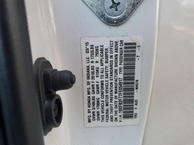 Photo 10 from auction – 2015 HONDA CIVIC with VIN 19XFB2F77FE054917