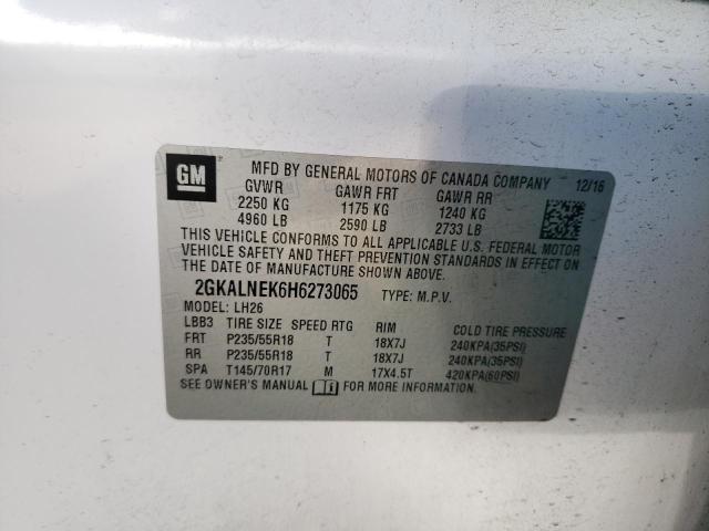 Photo 10 from auction – 2017 GMC TERRAIN SL with VIN 2GKALNEK6H6273065