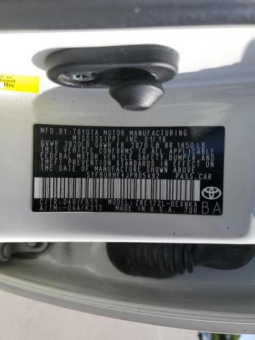 Photo 10 from auction – 2018 TOYOTA COROLLA L with VIN 5YFBURHE4JP805492