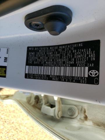 Photo 10 from auction – 2020 TOYOTA COROLLA LE with VIN 5YFEPRAE3LP039384