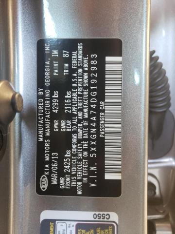 Photo 10 from auction – 2013 KIA OPTIMA EX with VIN 5XXGN4A74DG192983
