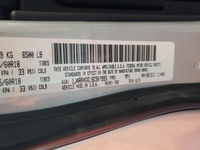 Photo 10 from auction – 2011 JEEP GRAND CHER with VIN 1J4RR4GG1BC507993