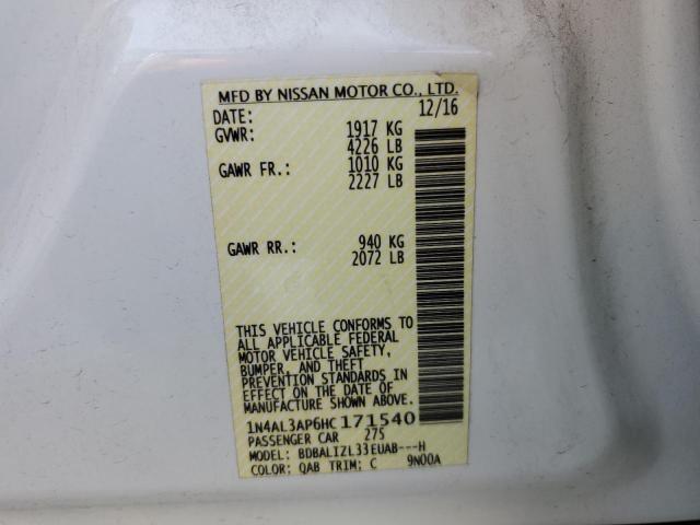 Photo 10 from auction – 2017 NISSAN ALTIMA with VIN 1N4AL3AP6HC171540