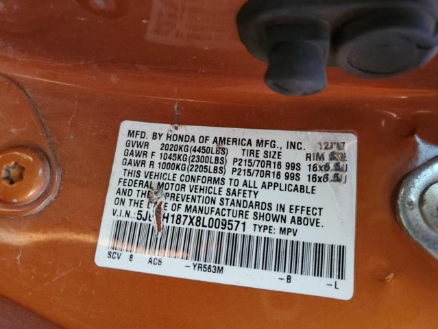 Photo 10 from auction – 2008 HONDA ELEMENT EX with VIN 5J6YH187X8L009571