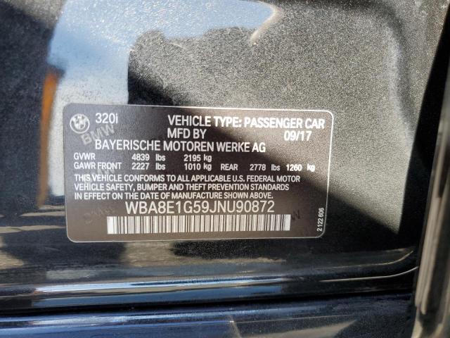 Photo 10 from auction – 2018 BMW 320 I with VIN WBA8E1G59JNU90872
