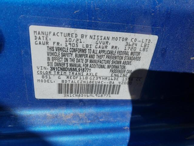 Photo 10 from auction – 2021 NISSAN VERSA S with VIN 3N1CN8DV6ML918771