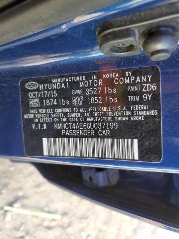 Photo 10 from auction – 2016 HYUNDAI ACCENT SE with VIN KMHCT4AE6GU037199