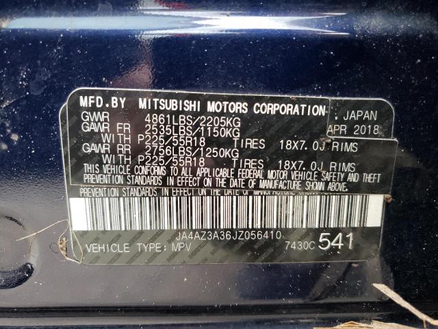 Photo 10 from auction – 2018 MITSUBISHI OUTLANDER with VIN JA4AZ3A36JZ056410