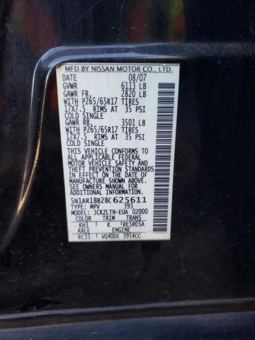Photo 10 from auction – 2008 NISSAN PATHFINDER with VIN 5N1AR18B28C625611