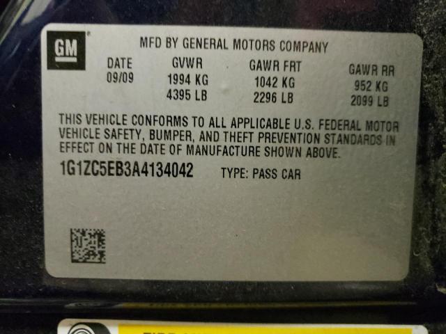 Photo 10 from auction – 2010 CHEVROLET MALIBU 1LT with VIN 1G1ZC5EB3A4134042