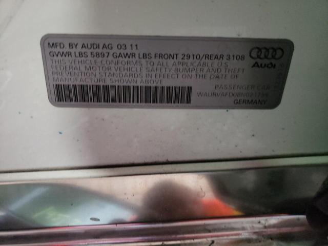 Photo 10 from auction – 2011 AUDI A8 L QUATT with VIN WAURVAFD0BN021796