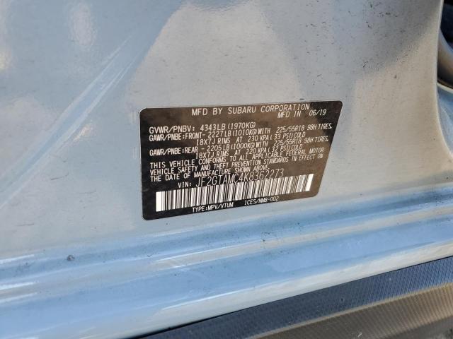 Photo 10 from auction – 2019 SUBARU CROSSTREK with VIN JF2GTAMC4K8362273
