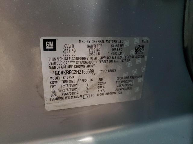 Photo 10 from auction – 2017 CHEVROLET SILVERADO with VIN 1GCVKREC2HZ165689