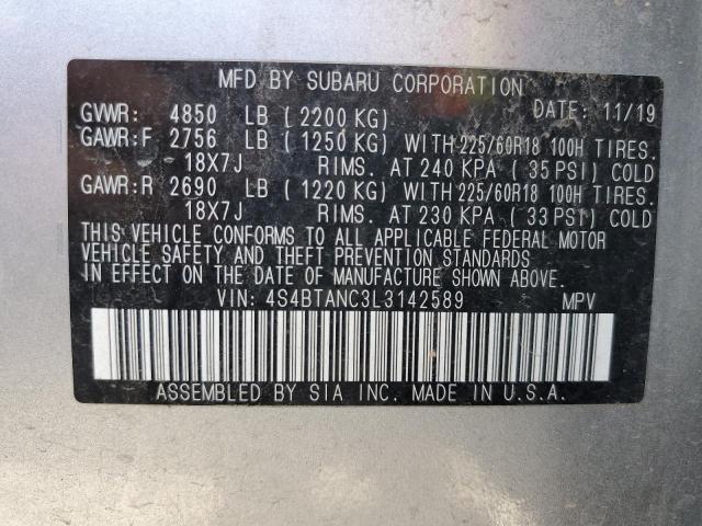 Photo 10 from auction – 2020 SUBARU OUTBACK LI with VIN 4S4BTANC3L3142589