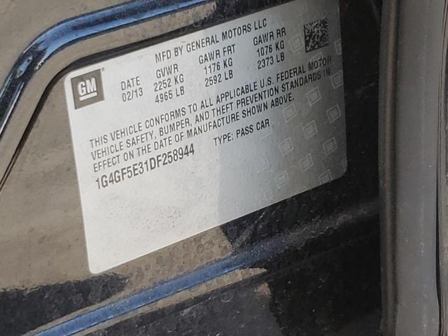 Photo 10 from auction – 2013 BUICK LACROSSE P with VIN 1G4GF5E31DF258944
