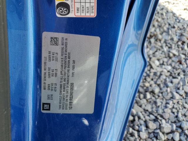 Photo 10 from auction – 2017 CHEVROLET CAMARO LT with VIN 1G1FB1RS2H0108266