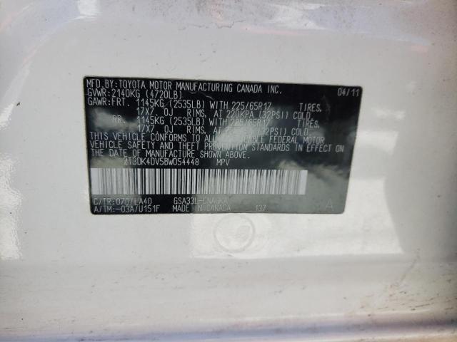 Photo 10 from auction – 2011 TOYOTA RAV4 LIMIT with VIN 2T3DK4DV5BW054448