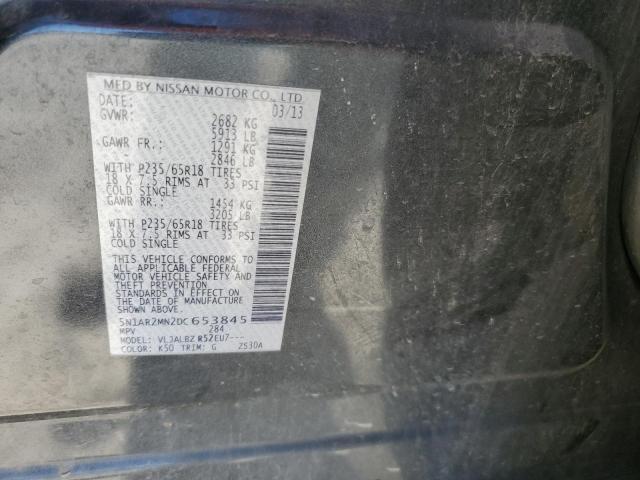 Photo 10 from auction – 2013 NISSAN PATHFINDER with VIN 5N1AR2MN2DC653845