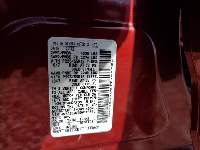 Photo 10 from auction – 2013 NISSAN ROGUE S with VIN JN8AS5MV8DW108620