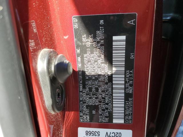Photo 10 from auction – 2007 TOYOTA SIENNA CE with VIN 5TDZK23C27S088205