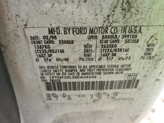 Photo 10 from auction – 1999 FORD F250 SUPER with VIN 1FTNF20L3XEA34246