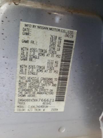 Photo 10 from auction – 2019 NISSAN FRONTIER S with VIN 1N6AD0EV2KN766621