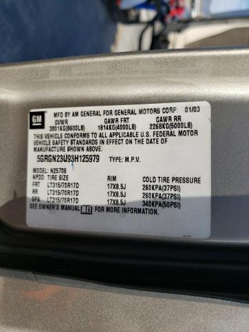 Photo 10 from auction – 2003 HUMMER H2 with VIN 5GRGN23U93H125979
