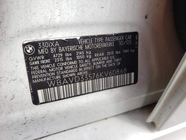 صورة رقم 10 من المزاد - 2006 BMW 330 XI مع VIN WBAVD33576KV60868