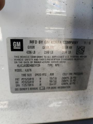 Photo 10 from auction – 2017 BUICK ENCORE PRE with VIN KL4CJASB2HB074139