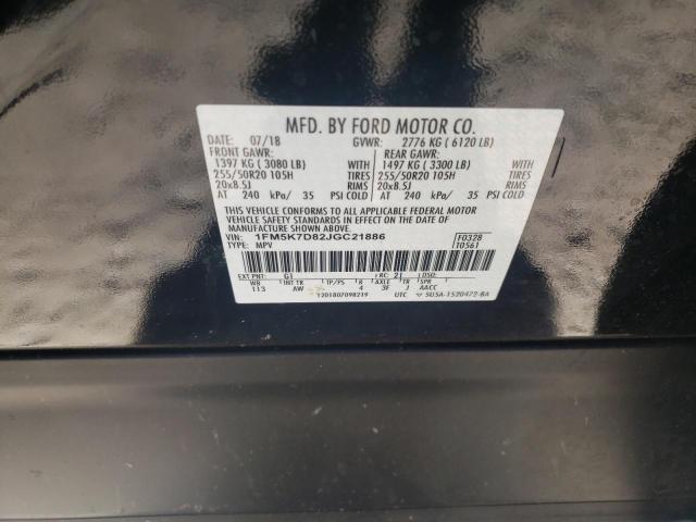 Photo 10 from auction – 2018 FORD EXPLORER X with VIN 1FM5K7D82JGC21886