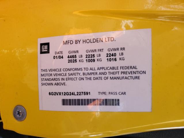 Photo 10 from auction – 2004 PONTIAC GTO with VIN 6G2VX12G24L227591