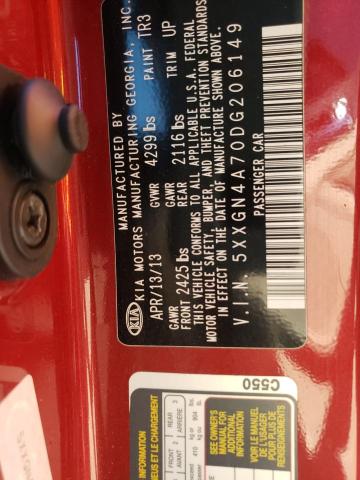 Photo 10 from auction – 2013 KIA OPTIMA EX with VIN 5XXGN4A70DG206149