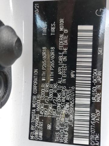 Photo 10 from auction – 2022 LEXUS GX 460 with VIN JTJAM7BX9N5310716