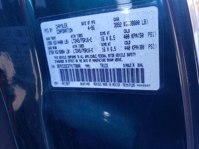 Photo 10 from auction – 1996 DODGE RAM 2500 with VIN 3B7KC23C2TM173800