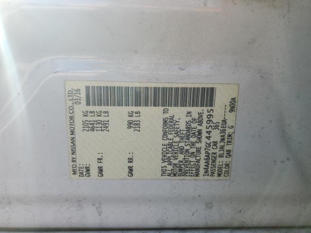 Photo 10 from auction – 2016 NISSAN MAXIMA 3.5 with VIN 1N4AA6AP7GC445995
