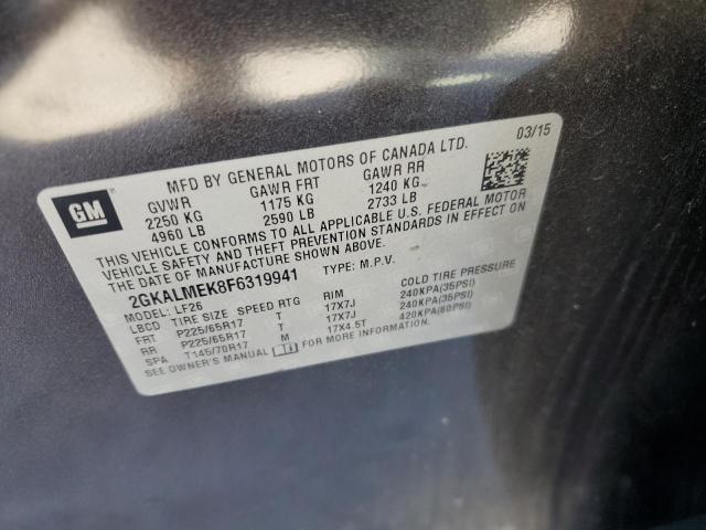 Photo 10 from auction – 2015 GMC TERRAIN SL with VIN 2GKALMEK8F6319941