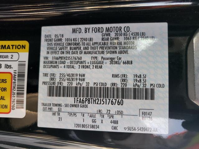 Photo 10 from auction – 2018 FORD MUSTANG with VIN 1FA6P8TH2J5176760