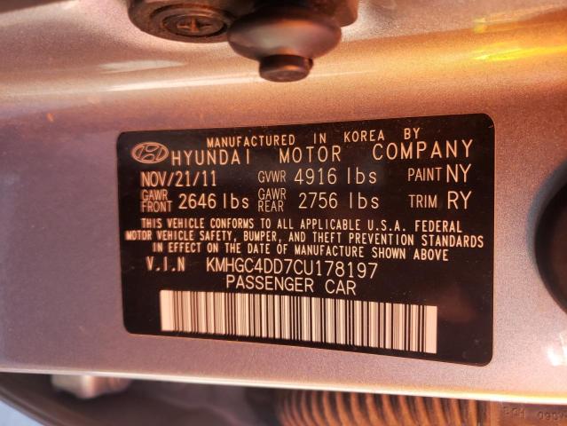 Photo 10 from auction – 2012 HYUNDAI GENESIS 3. with VIN KMHGC4DD7CU178197