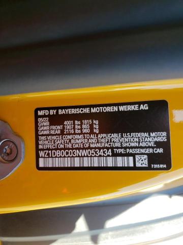 Photo 10 from auction – 2022 TOYOTA SUPRA BASE with VIN WZ1DB0C03NW053434