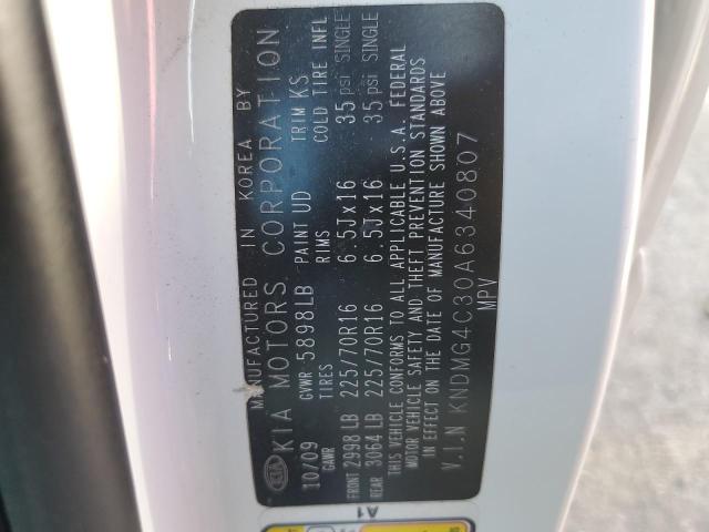 Photo 10 from auction – 2010 KIA SEDONA LX with VIN KNDMG4C30A6340807