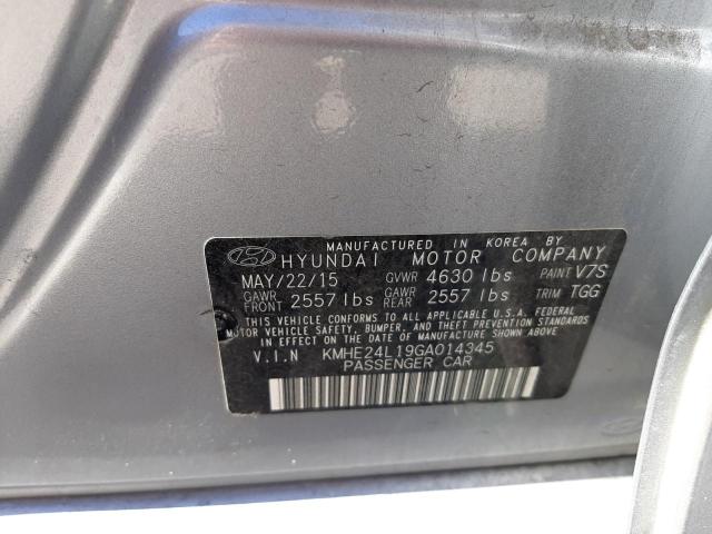 Photo 10 from auction – 2016 HYUNDAI SONATA HYB with VIN KMHE24L19GA014345