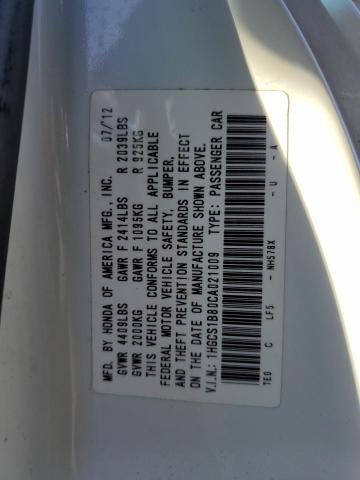 Photo 10 from auction – 2012 HONDA ACCORD EXL with VIN 1HGCS1B80CA021009