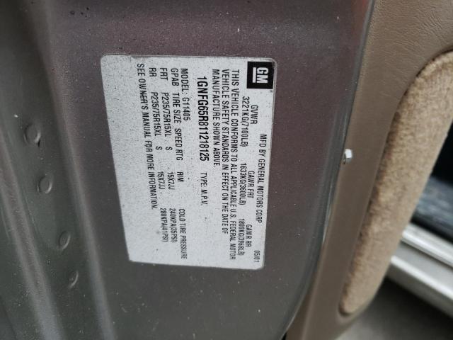Photo 10 from auction – 2001 CHEVROLET EXPRESS G1 with VIN 1GNFG65R811218125