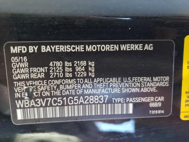 Photo 10 from auction – 2016 BMW 428 I SULE with VIN WBA3V7C51G5A28837