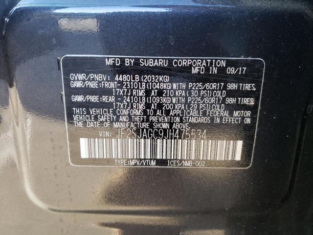 Photo 10 from auction – 2018 SUBARU FORESTER 2 with VIN JF2SJAGC9JH475534