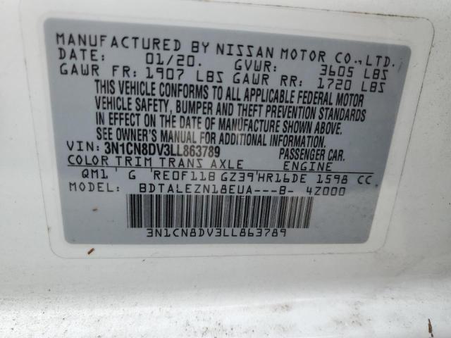 Photo 10 from auction – 2020 NISSAN VERSA S with VIN 3N1CN8DV3LL863789